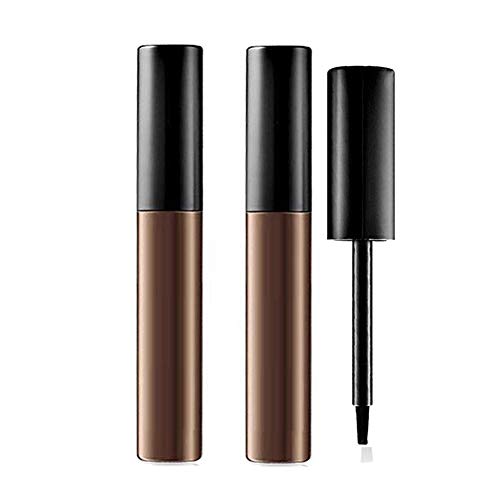 Makeup Peel-off Eyebrow Gel Tattoo Waterproof Long Lasting Eyebrow Color Beauty (2 pieces/set). (Dark brown)