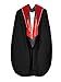 Herrenbek Doctoral Graduation Gown Hood and Tam 8 Sided Package Doctoral Regalia Red