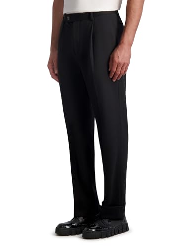KARL LAGERFELD Men's Wide Leg Stretchy Soft Dress Pant2