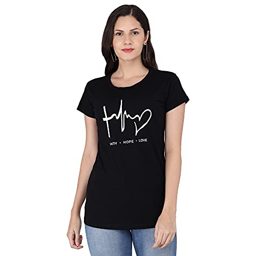 Image of FUNDAY FASHION Women & Girls Cotton Regular Fit Half Sleeves T-Shirt
