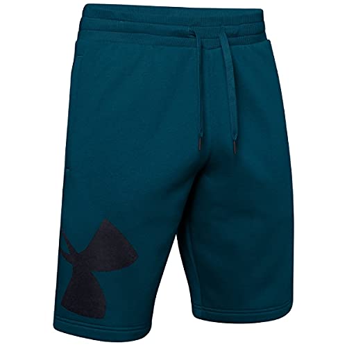 Under Armour Rival Fleece Logo Sweatshort, pantaloncini in pile realizzati in tessuto resistente, caldi e confortevoli pantaloncini sportivi da uomo, blu (Teal Vibe/Black (417)), XXL