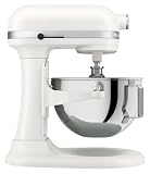 KitchenAid Porcelain KSM70 375W 11 Speed 6.6L Stainless Steel Artisan Bowl-Lift Stand Mixer, Whisk, Flex Edge Beater, Flat Beater, Dough Hook, Pouring Shield