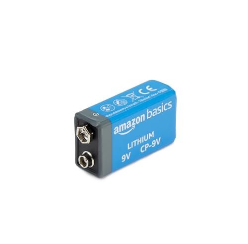 Image of Amazon Basics 8-Pack 9 Volt Lithium Batteries, 10-Year Shelf Life, Long Lasting Power