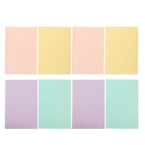 Recharge de papier ligné coloré pour classeur à anneaux école et bureau