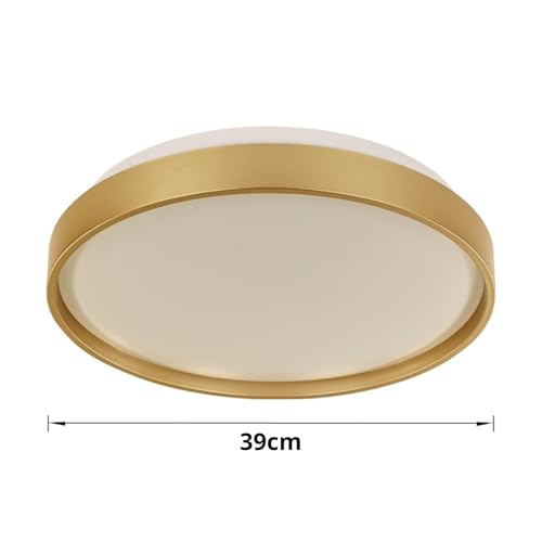 Plafon Luminária Led Sobrepor Chass Dourado 30w Multicolor Bivolt SL