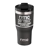 RTIC 20oz Essential Tumbler with Lid, Ceramic...