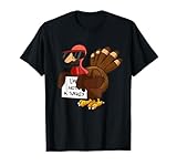 i'm not a turkey t-shirt funny thanksgiving turkey with mask maglietta