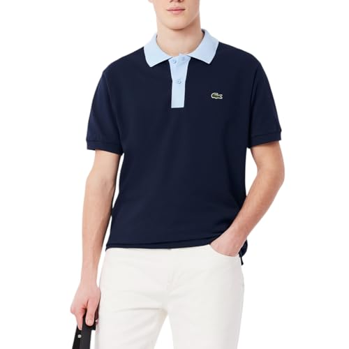 Lacoste Men's Seasonal Short Sleeve Classic Fit Contrast Collar Polo