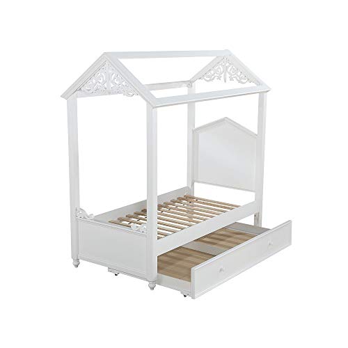 Tita-Dong Rapunzel Full Bed In White 37345F #TOP7