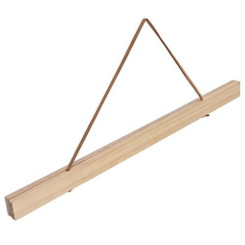 Image of TOPINCN Poster Hanger Decorative Painting Hanging Scroll Rod Hanging Painting Magnetic DIY Frame Hanging Painting Scroll Pictures Wooden Solid Wood Hook (30 * 2.1)