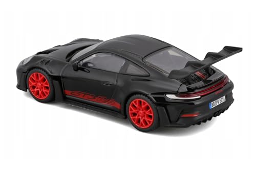 Porsh 911 GT3 RS Sports Car Negro/Rojo 1:43 miniatura 6