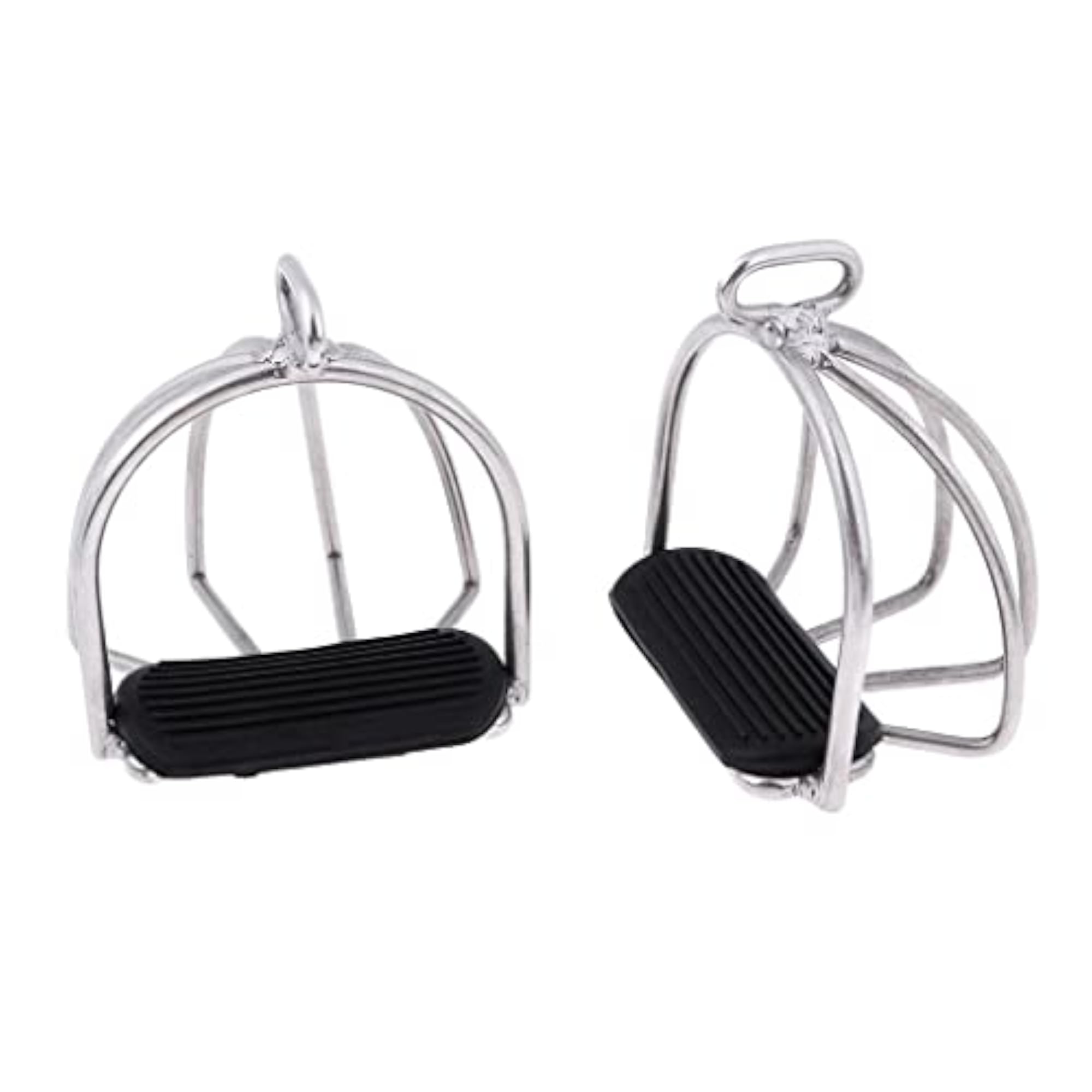 Stainless Steel Safety Cage Bendy Horse Riding Stirrups