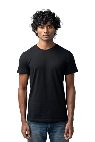 Image of Crew Neck Cotton Tshirt for Men Stylish and Comfortable Men Tshirt Breathable Solid t-Shirts Casual Formal Gym Fashion Essentials Versatile Full Sleeve Polo Trendy wardrobes Outfits