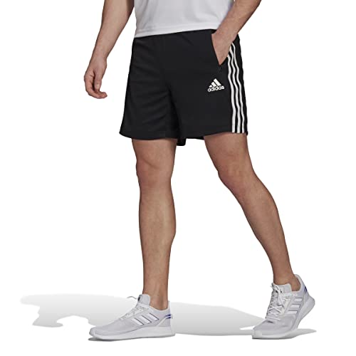 Short Adidas noir homme 3-Stripes taille L vêtement sport running coupe classique