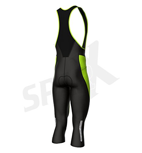 Sparx Bermuda térmica masculina 3/4 para ciclismo Roubaix inverno ciclismo 3 Quater Bib Acolchoada c