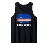Vintage Cabo Verde Flag For Cabo Verdean Gift Tank Top