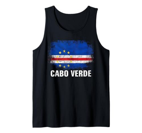 Vintage Cabo Verde Flag For Cabo Verdean Gift Tank Top