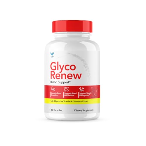 Glyco Renew Blood Support Supplement - GlycoRenew Pills Original Formula Glycogen Clean Advanced Extra Strength, Glycol Renewal Capsules Renewed Natural Ingredients (60 Caps)