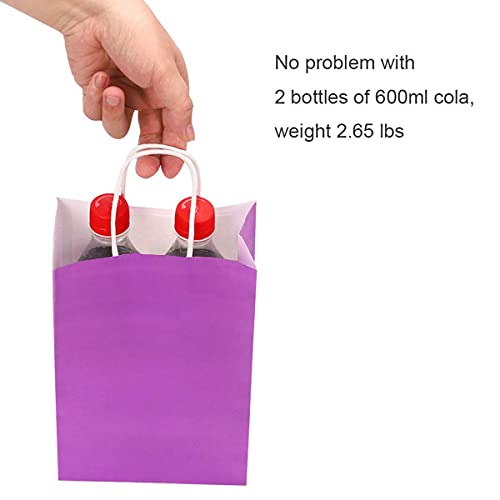 20 Pack Party Favor Bags Colorful Kraft Paper Goodie Bags With Handle For Kids Birthday #TOP2