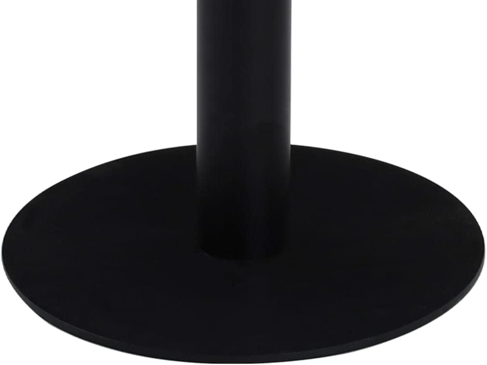 19.7 Inch Round Bistro Table Dark Brown MDF Top Steel Base for Restaurant Cafe Bar Outdoor Patio Dining Romantic Setting Easy Assembly