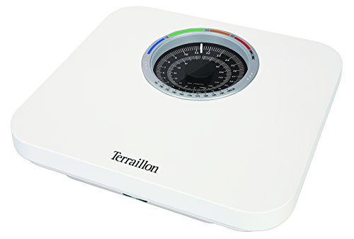 Terraillon bilancia pesapersone meccanica, grande quadrante rotante e indicatore BMI, 150 kg/23 ST, Nautic Up, bianco