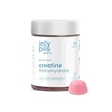 Gominolas de Creatina Monohidrato pura – 1,5 g por Gummy – 60 Gummies veganas – Pre-Workout Fuerza, Rendimiento Físico y Mental – Refuerzo Cognitivo – Sabor Fresa – Jelly Pills Sports – 1 mes