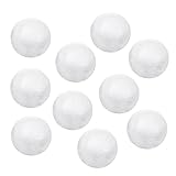 HIAKDOFT 10 Stück Teiliges Styropor Ball für DIY Bastelprojekte Weihnachtskugeln mit Glatter Oberfläche Vielseitige Dekoration für Party Kindergarten und Kreative Handarbeiten