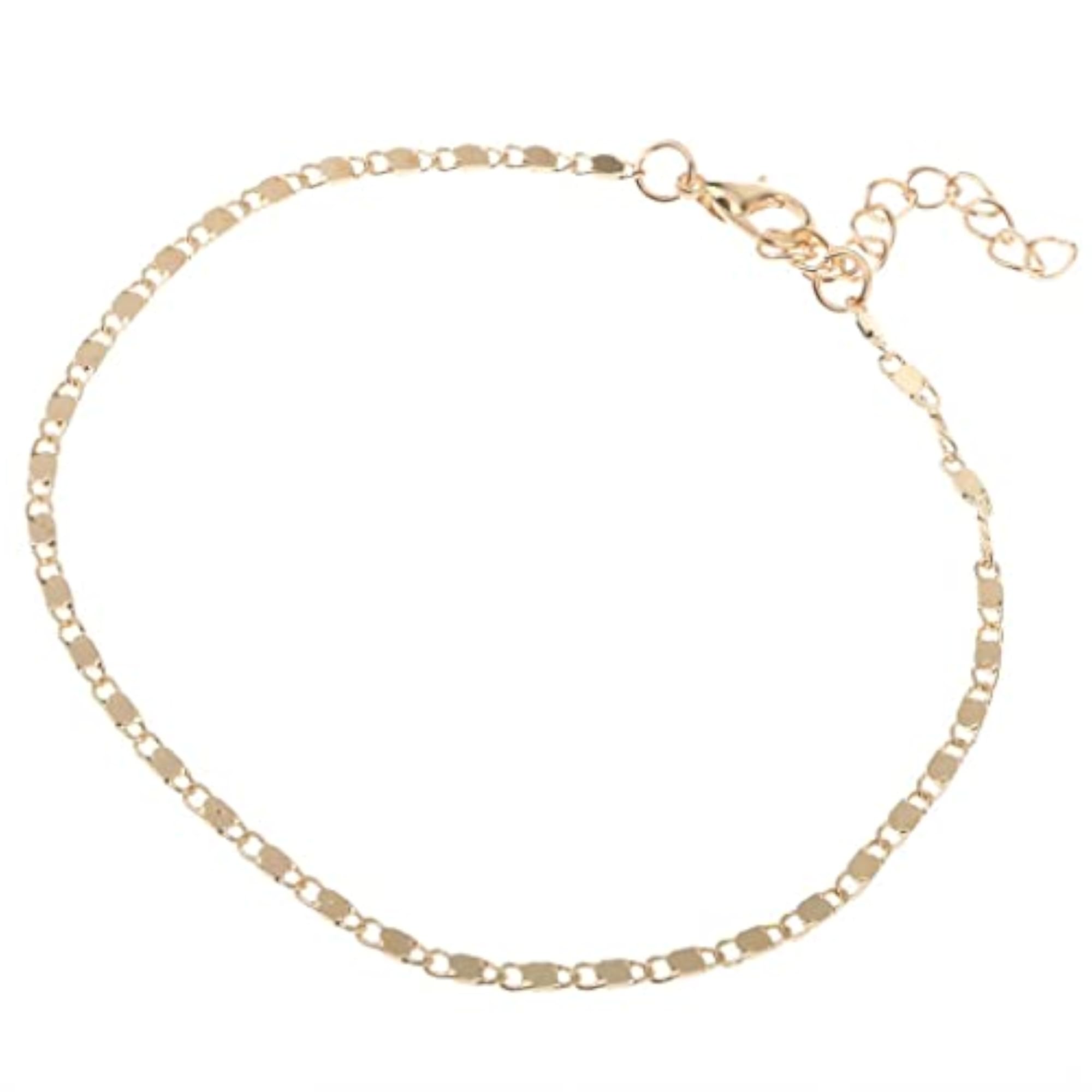 Women's Gold Plated Alloy Adjustable Ankle Chain, Simple Design
