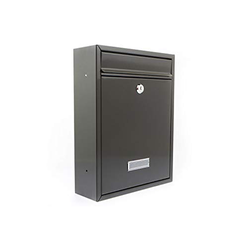 Sterling Trent Steel Postbox - Black