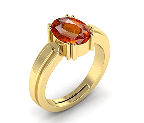 Bague Gomed hessonite réglable à porter au quotidien pour homme