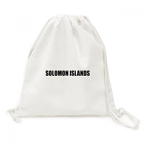 Sac cordon Solomon Islands noir en toile canvas pour vos voyages