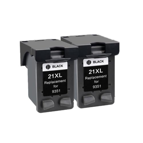 Cartouche d'encre 21 21xl noire pour imprimante F2180 F2200 F4180 D2300 - Lot de 2