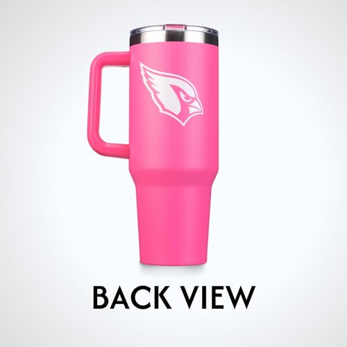 Image of The Memory Company Officially Licensed NFL - Arizona Cardinals 40oz Pink Game Day Tumbler with Team Logo