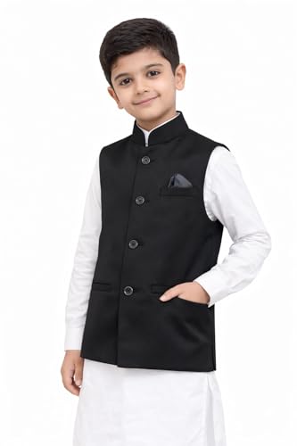 Image of BABY BOSS Stylish & Soft Sleeveless Waistcoat Nehru Jacket for Kids Boys