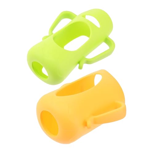 Yardwe 2Pcs Silicone Feeding Bottle Covers Durable Lightweight Bottle Sleeves Food Grade Silicone for High Temperature Resistance