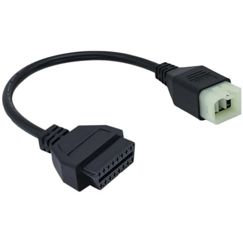 PARANNIC Motorcycle 6Pin to OBD OBD2 Diagnostic Adapter CANBUS Cable for Kawa-saki Motorbike, Compatible with Diagnostic Scanner for Programming Reading Code ECU Tune Cover
