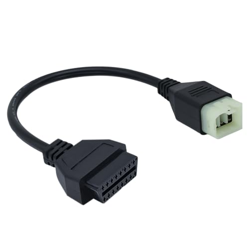 PARANNIC Motorcycle 6Pin to OBD OBD2 Diagnostic Adapter CANBUS Cable for Kawa-saki Motorbike, Compatible with Diagnostic Scanner for Programming Reading Code ECU Tune