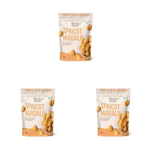 Image of KitchenSmith Apricot Jardalu - 250gm | Exotics Apricots Dry Fruits, Apricots Jardalu (with Seeds) | Naturally Sourced, No Added Sugar, Rich In Vitamins & Juicy (Air Tight Pouch) (Pack of 3)
