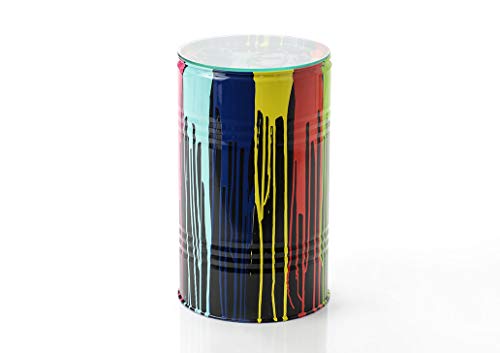 Tonneau Noir Trash 50 cm Amadeus en métal mat avec structure cylindrique robuste