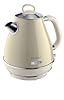 Ariete Vintage Wasserkocher 2869, Retro Elektrischer Wasserkocher mit Sichtbarem Wasserstand, Kabellosem 360°-Sockel, Abschaltautomatik, Teesieb, Fassungsvermögen 1,7 l, Edelstahl, 2000 W, Beige