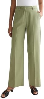 Scotch & Soda High-Rise Damen-Leggings, weit, lockere Passform, Freizeithose, Ölgrün U362, 29 W / 30 L