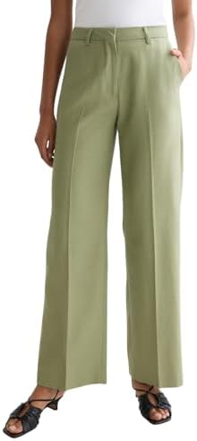 Scotch & Soda High-Rise Damen-Leggings, weit, lockere Passform, Freizeithose, Ölgrün U362, 29 W / 30 L