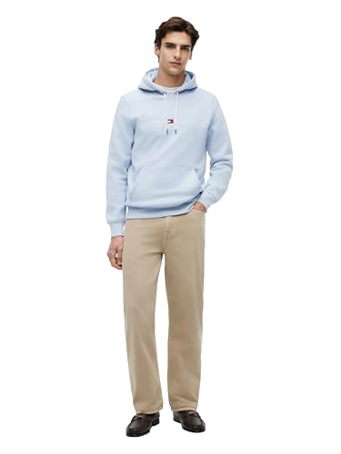 Image of Tommy Hilfiger Men's Medium Weight Fleece Hoodie Sweatshirt With Embroidered Logo, Also Available in Big & Tall