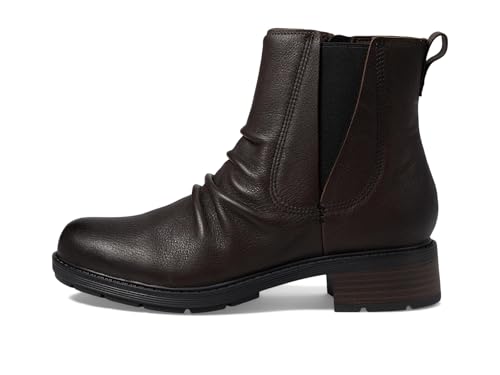 Clarks Women's Hearth Rose Mid Calf Boot, Dark Brown, 10 Wide
