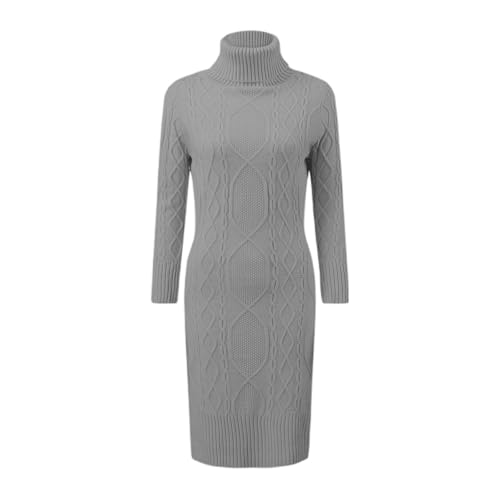 Robe pull d'hiver chaude et ajustée à col revers