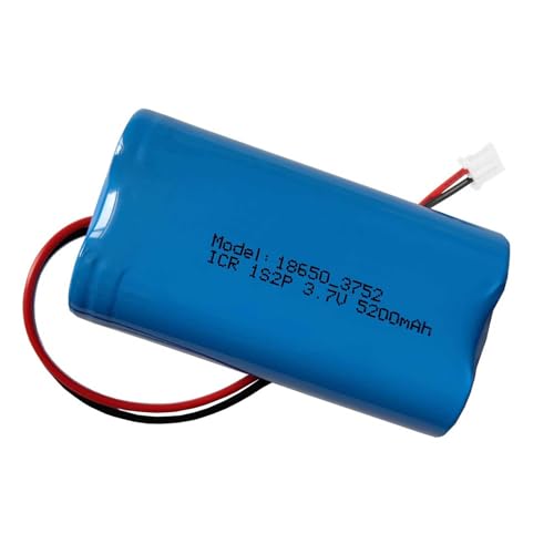 GYMIN 18650 1s2p 3.7v 5200mAh Rechargeable Lithium Battery Pack with P