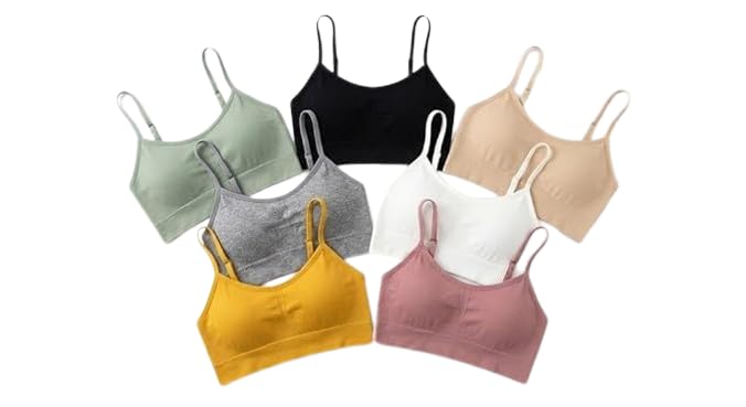 zyvantaq Women’s Ribbed Crop Top Bra Combo | Wireless Non-Padded Camisole Bralette for Girls & Women | Soft Stretchable Everyday Innerwear (Pack of 6) (Multicolor)-picture-44