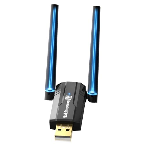 Hakimonoe USB Bluetooth 5.4 Adapter for PC Laptop, Long Range 492FT Wireless Dongle Adaptor for Windows 11 10 8.1 7 Desktop, Plug and Play Bluetooth Mouse Keyboard Headphones Speaker Game Controller