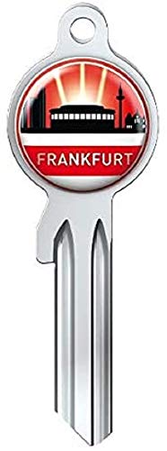 BASI Fanschlüssel Schlüsselrohling Schlüsselanhänger Fanartikel Schlüsseldienst City-Key Skyline Frankfurt
