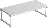Divisor de estante ajustable para armario, estante apilable resistente para almacenamiento de dormitorio y cocina, organizador telescópico de armario (27-38 cm de ancho)